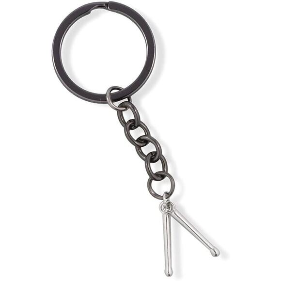 Snare Drum Charm Necklace with Drum Sticks Keychain - Picture 7 of 8